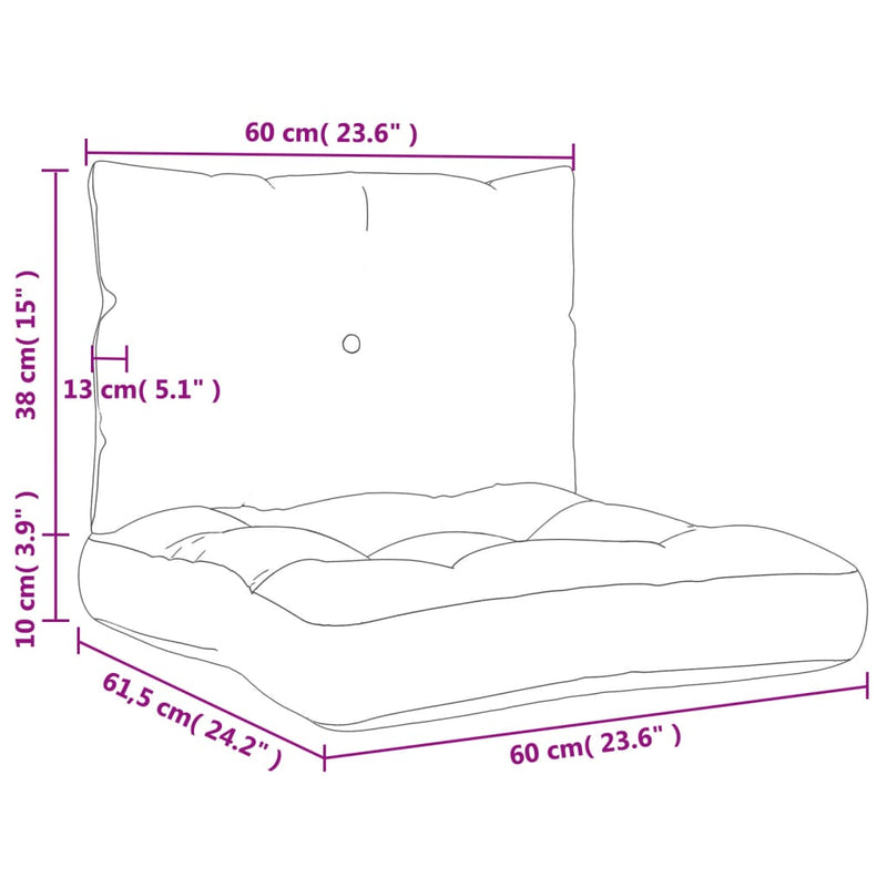 Pallet Cushions 2 pcs Taupe Fabric Payday Deals