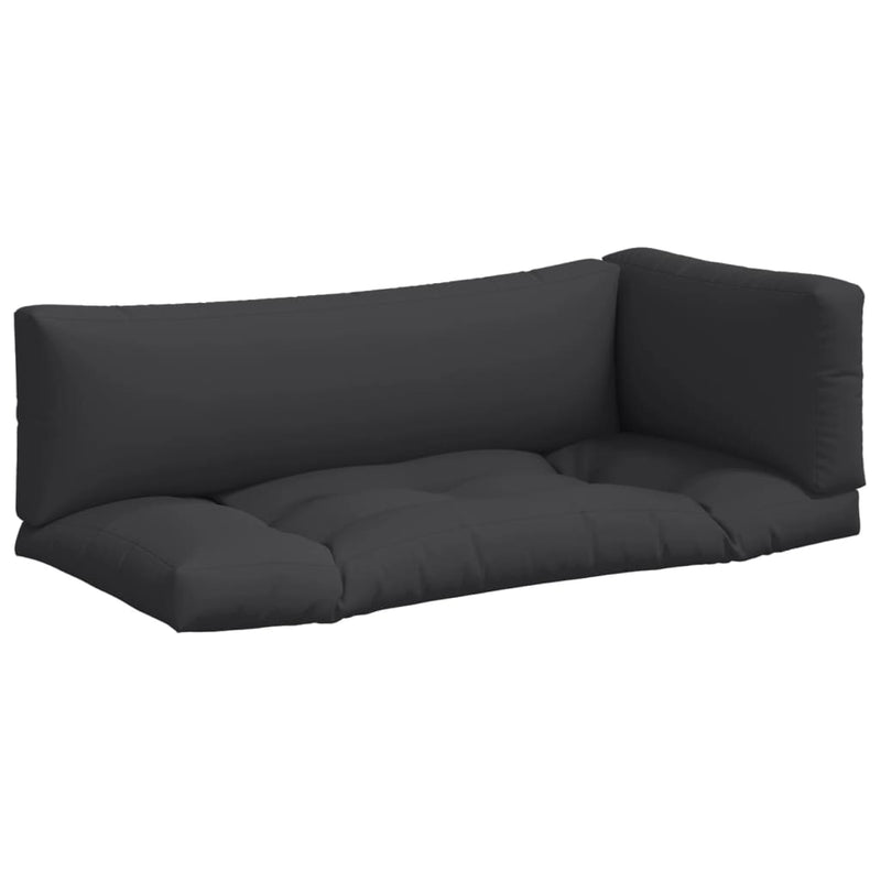 Pallet Cushions 3 pcs Black Fabric Payday Deals
