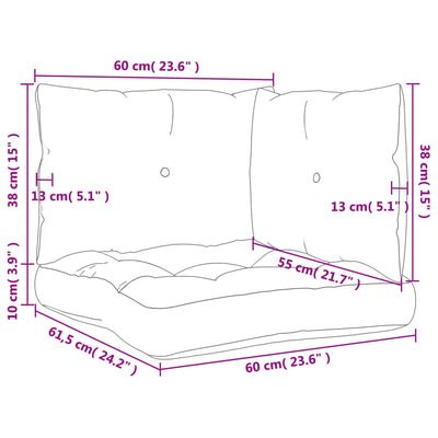 Pallet Cushions 3 pcs Grey Fabric Payday Deals