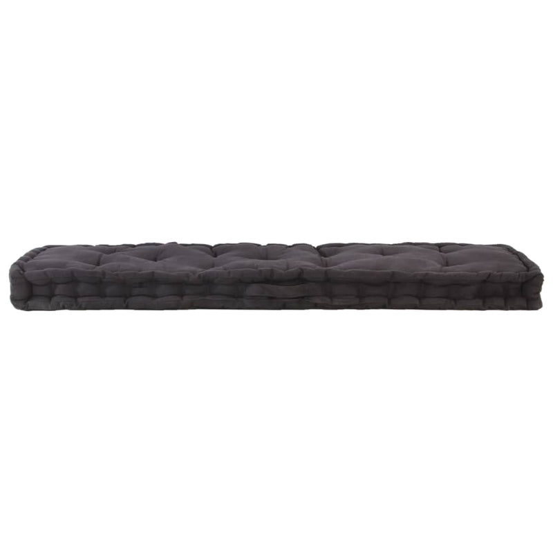 Pallet Floor Cushion Cotton 120x40x7 cm Black Payday Deals