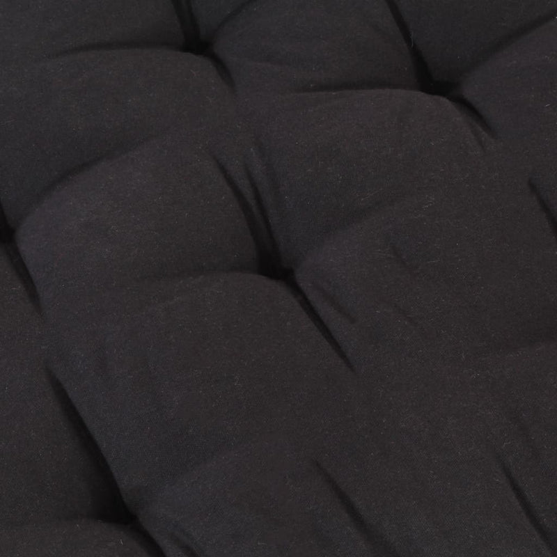 Pallet Floor Cushion Cotton 120x40x7 cm Black Payday Deals