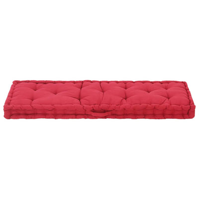 Pallet Floor Cushion Cotton 120x40x7 cm Burgundy Payday Deals
