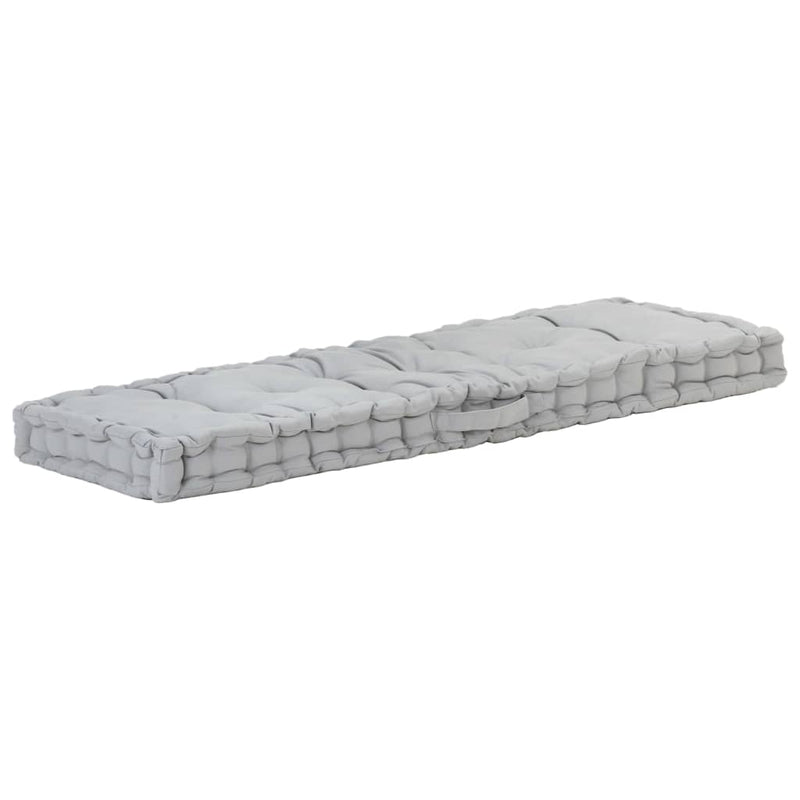 Pallet Floor Cushion Cotton 120x40x7 cm Grey Payday Deals