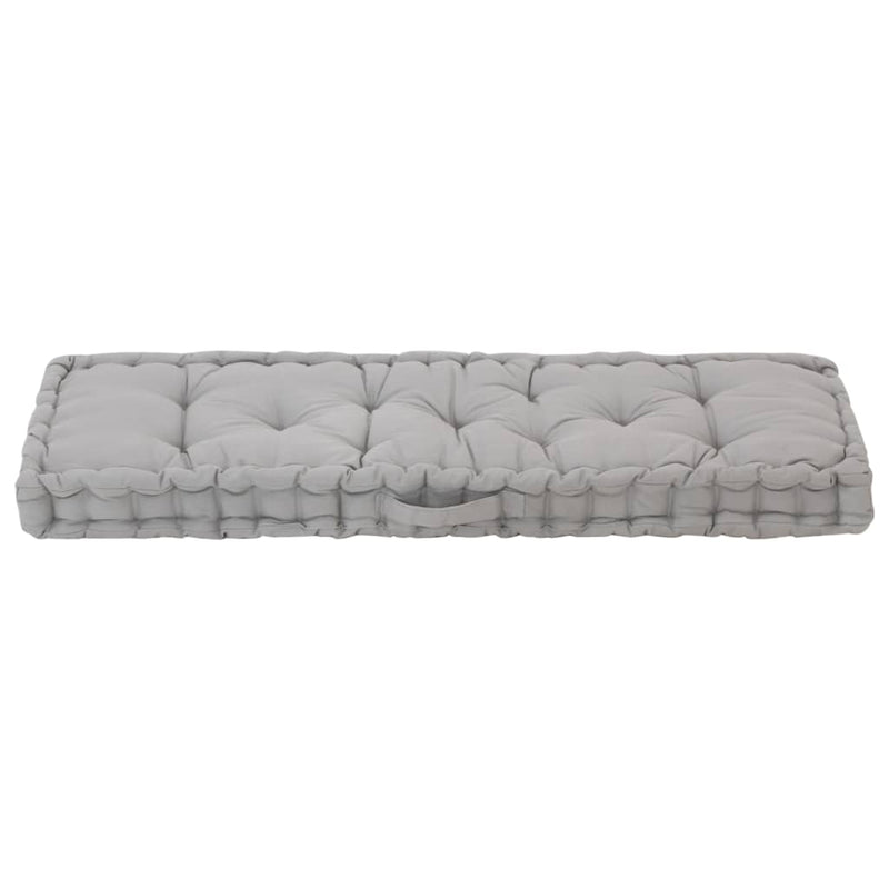 Pallet Floor Cushion Cotton 120x40x7 cm Grey Payday Deals