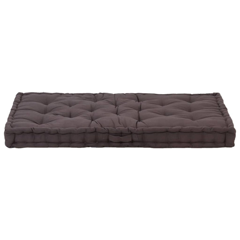 Pallet Floor Cushion Cotton 120x80x10 cm Anthracite Payday Deals
