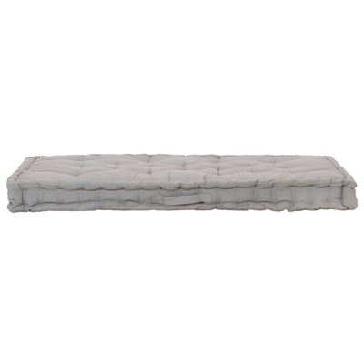 Pallet Floor Cushion Cotton 120x80x10 cm Grey Payday Deals