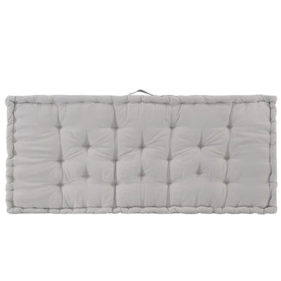 Pallet Floor Cushion Cotton 120x80x10 cm Grey Payday Deals