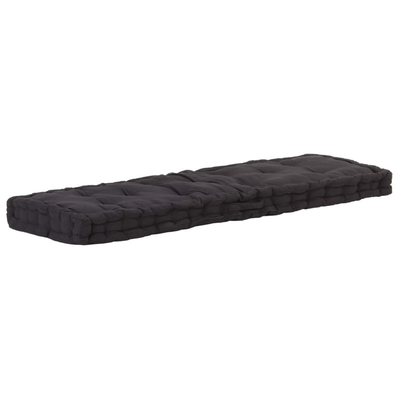 Pallet Floor Cushions 2 pcs Cotton Black Payday Deals