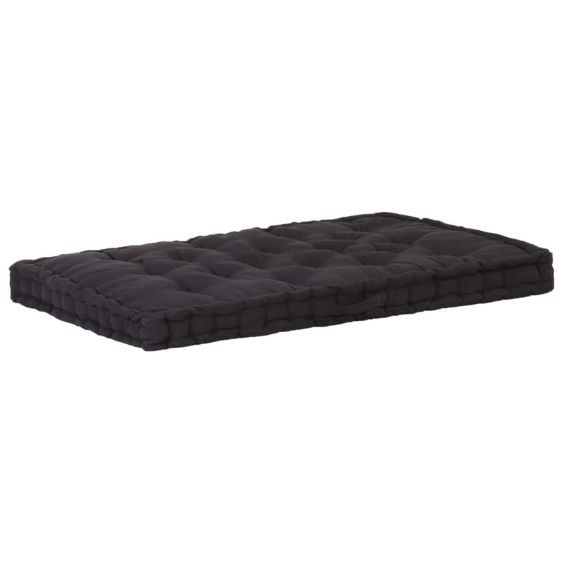 Pallet Floor Cushions 2 pcs Cotton Black Payday Deals