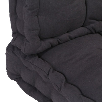 Pallet Floor Cushions 2 pcs Cotton Black Payday Deals