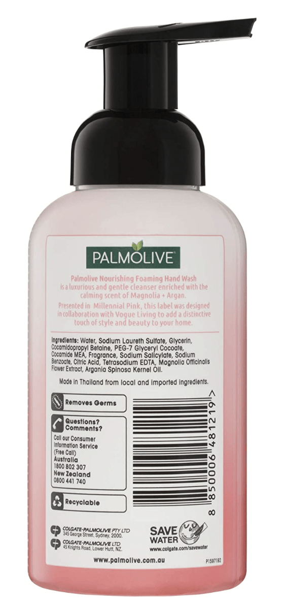 Palmolive Foaming Hand Wash Soap Pump 400ml - Magnolia + Argan Oil Scent Payday Deals