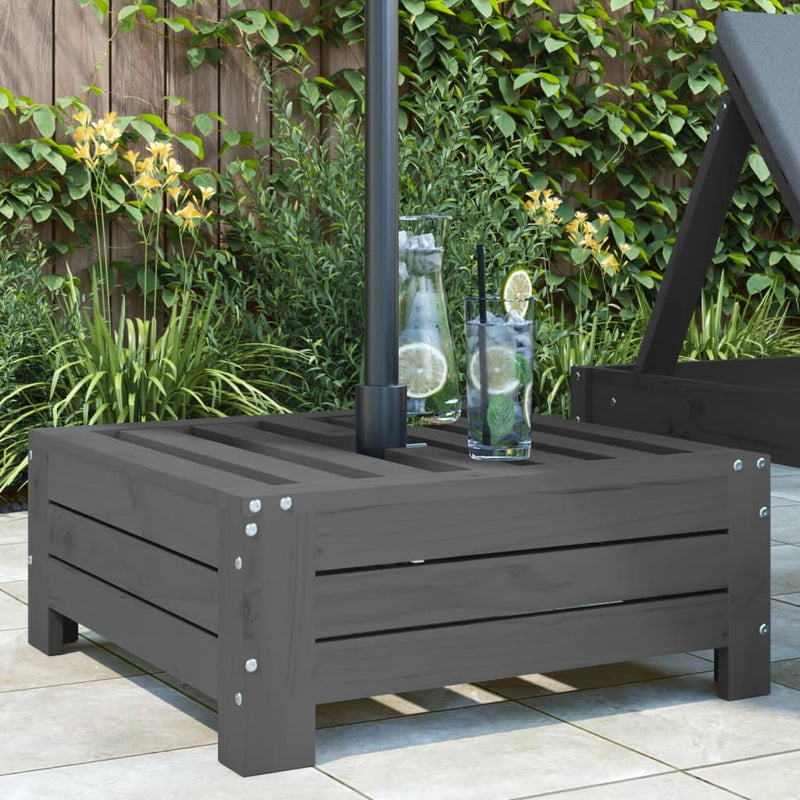 Parasol Base Cover Grey Solid Wood Pine Payday Deals