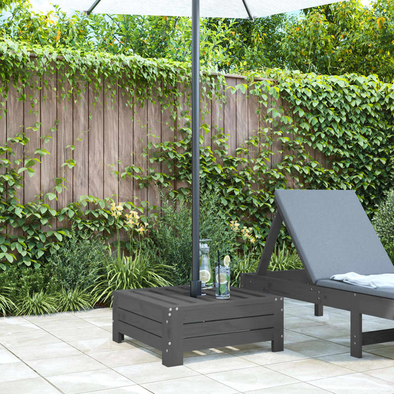 Parasol Base Cover Grey Solid Wood Pine Payday Deals