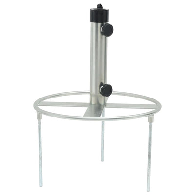 Parasol Base with Ground Spikes for Ø38/48 mm Silver Steel Payday Deals