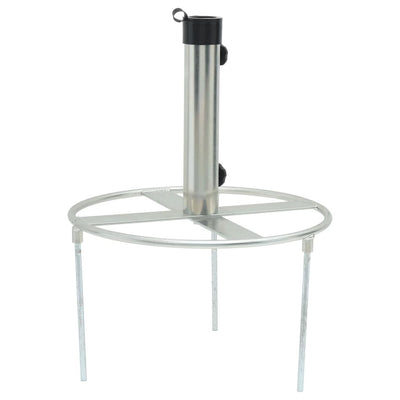 Parasol Base with Ground Spikes for Ø38/48 mm Silver Steel Payday Deals