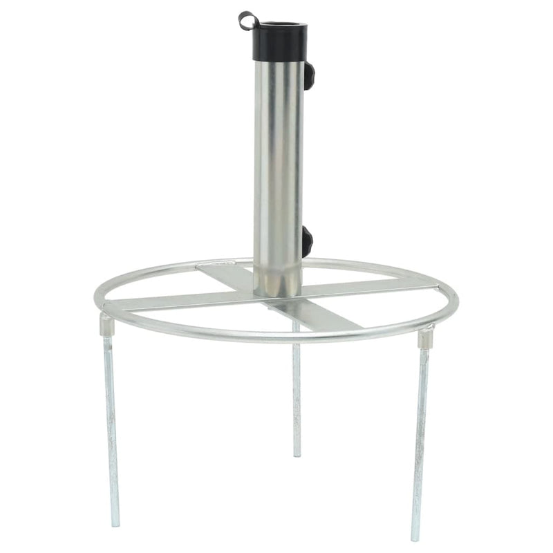Parasol Base with Ground Spikes for Ø38/48 mm Silver Steel Payday Deals