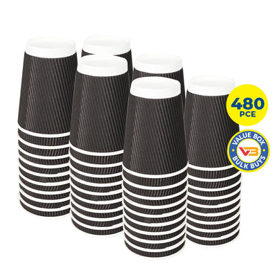 Party Central 480PCE Disposable Coffee Cups Microwave Safe 230ml Payday Deals