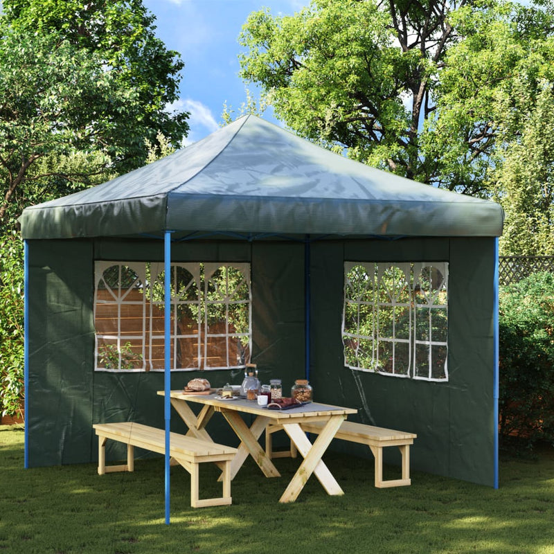 Party Tent Sidewall 2 pcs with Window PE Green Payday Deals