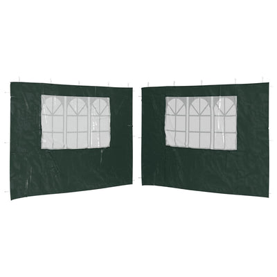 Party Tent Sidewall 2 pcs with Window PE Green Payday Deals
