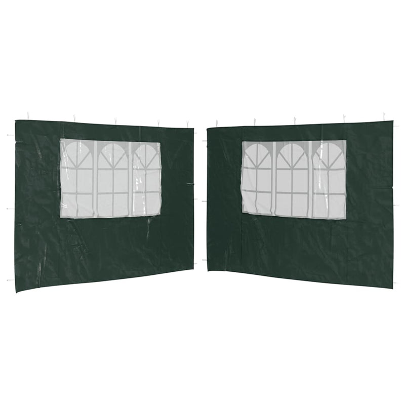 Party Tent Sidewall 2 pcs with Window PE Green Payday Deals