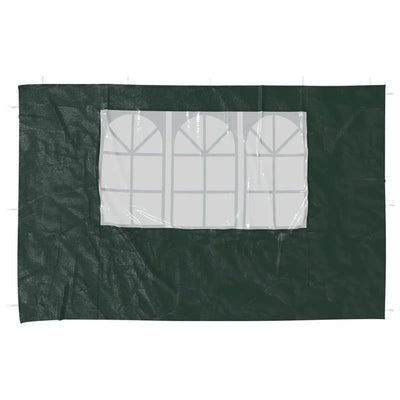 Party Tent Sidewall 2 pcs with Window PE Green Payday Deals