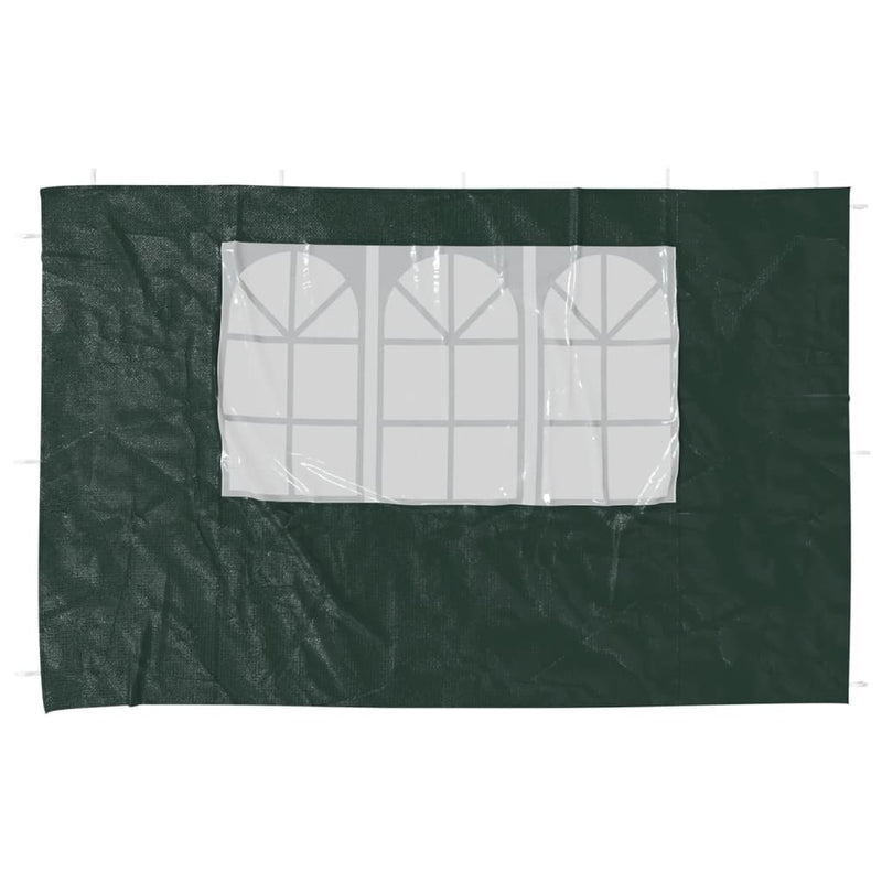 Party Tent Sidewall 2 pcs with Window PE Green Payday Deals