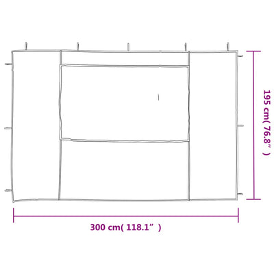 Party Tent Sidewall 2 pcs with Window PE Green Payday Deals