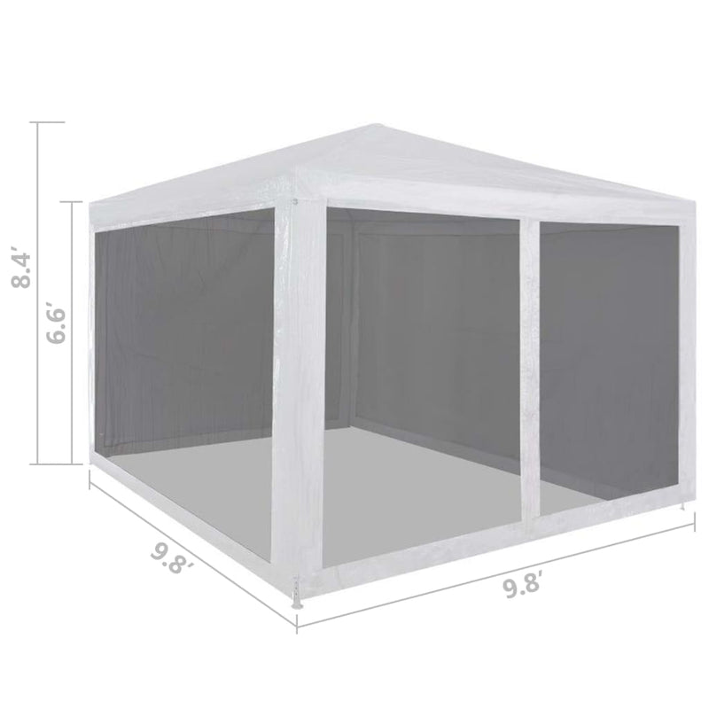 Party Tent with 4 Mesh Sidewalls 3x3 m Payday Deals