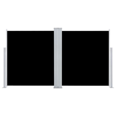 Patio Retractable Double Side Awning 170x600 cm Black Payday Deals