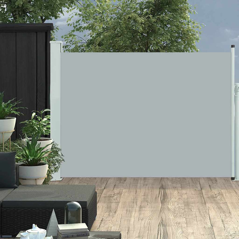 Patio Retractable Side Awning 100x500 cm Grey Payday Deals