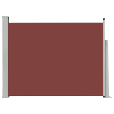 Patio Retractable Side Awning 140x500 cm Brown Payday Deals