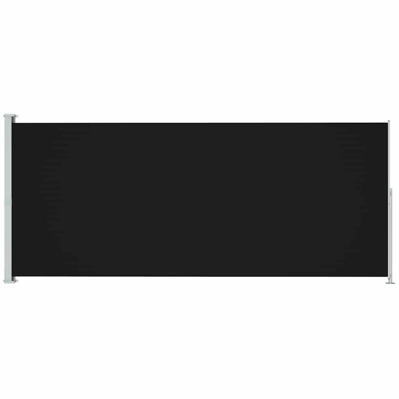 Patio Retractable Side Awning 180x500cm Black Payday Deals