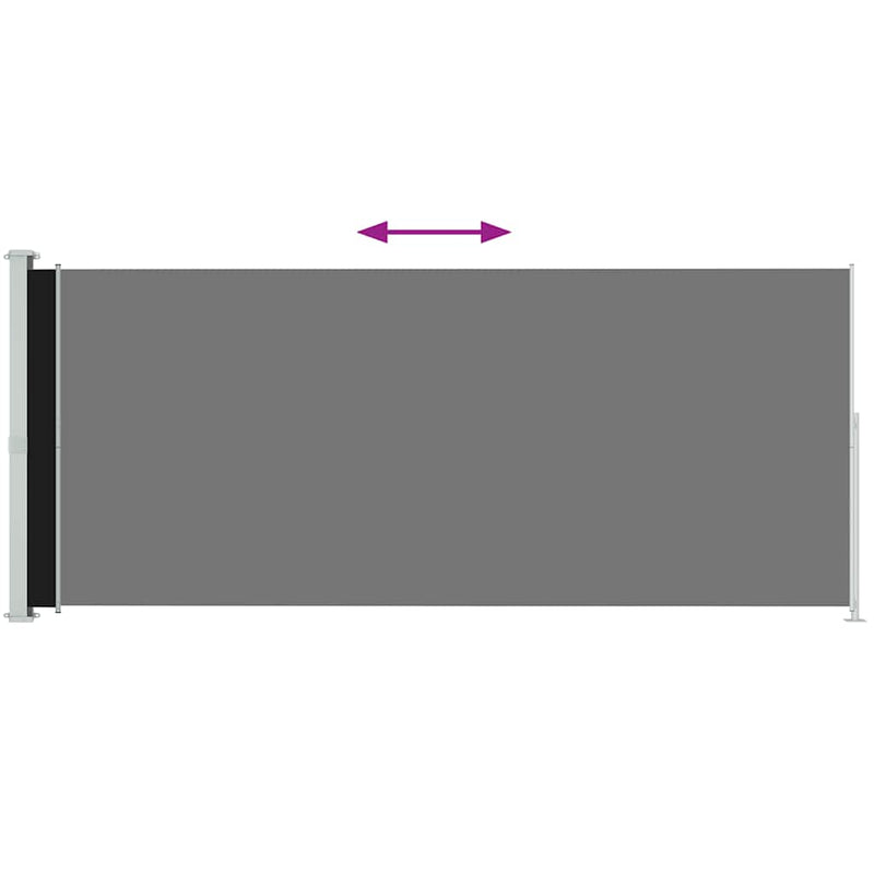 Patio Retractable Side Awning 180x500cm Black Payday Deals