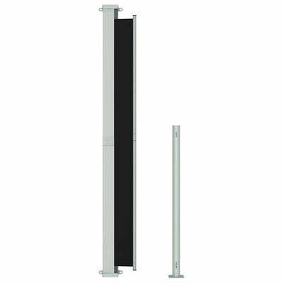 Patio Retractable Side Awning 180x500cm Black Payday Deals