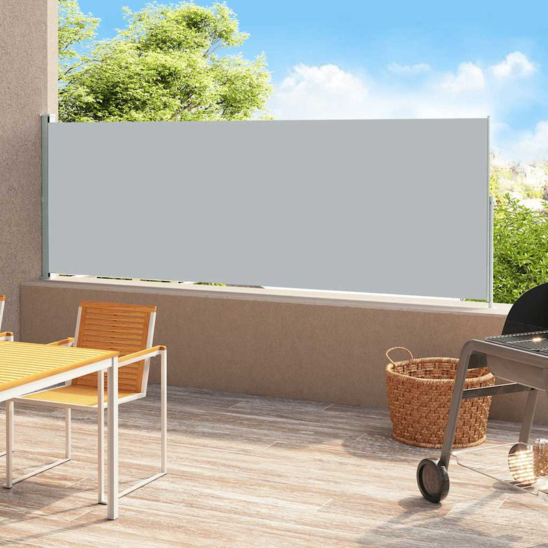 Patio Retractable Side Awning 180x500cm Grey Payday Deals