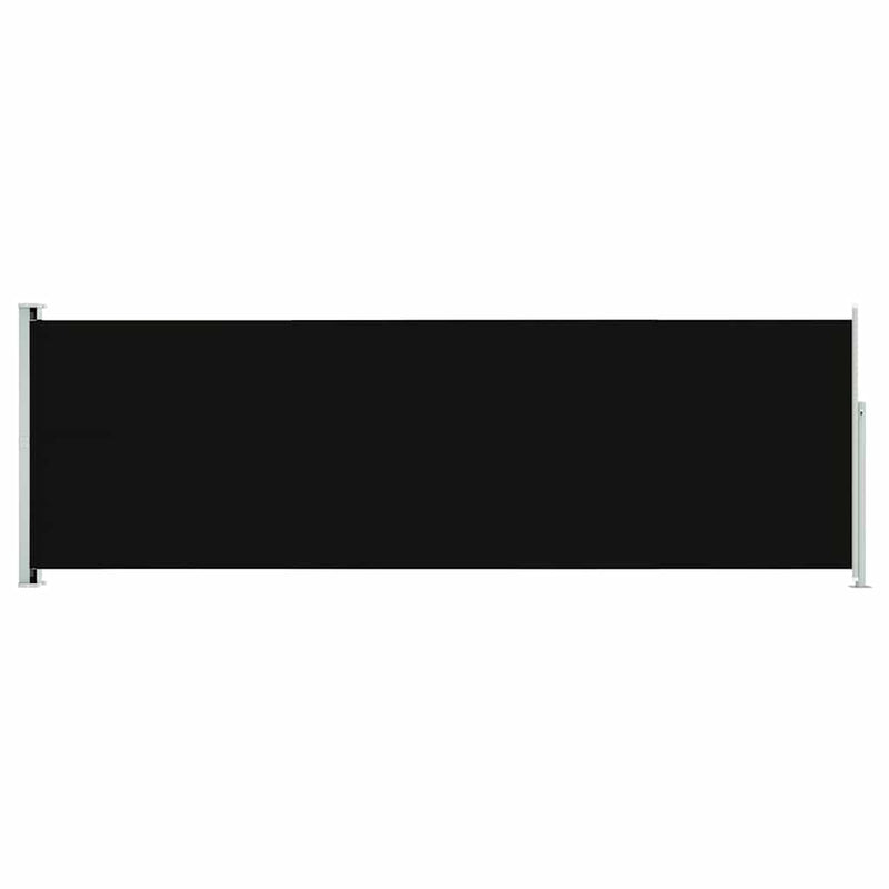 Patio Retractable Side Awning 200x600 cm Black Payday Deals