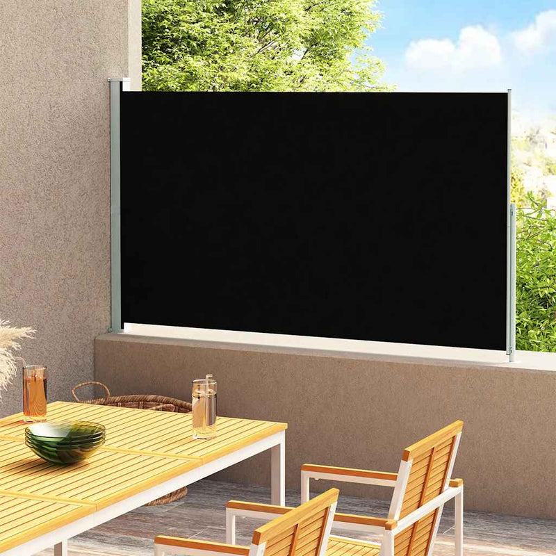 Patio Retractable Side Awning 220x300cm Black Payday Deals