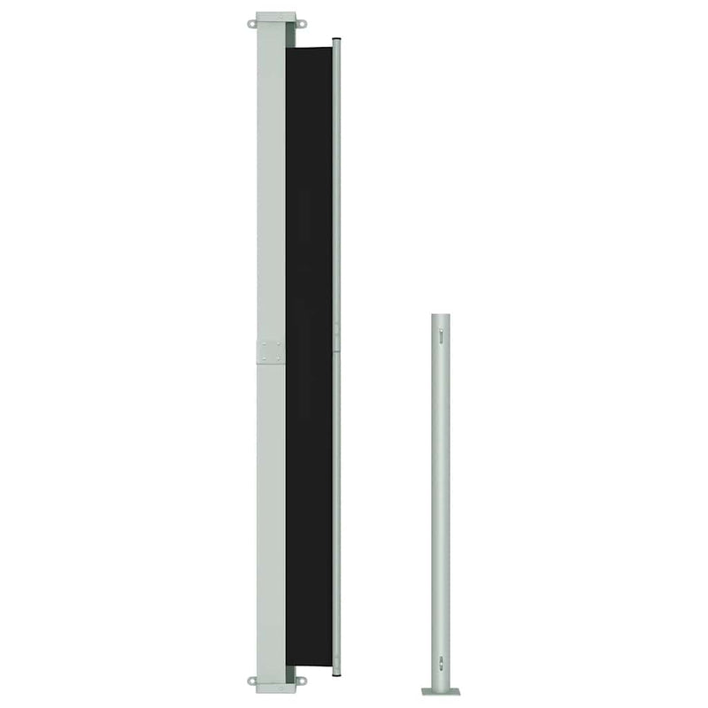 Patio Retractable Side Awning 220x300cm Black Payday Deals