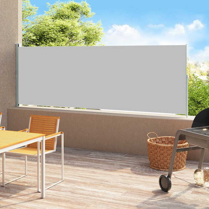 Patio Retractable Side Awning 220x500cm Grey Payday Deals