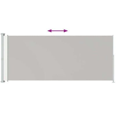 Patio Retractable Side Awning 220x500cm Grey Payday Deals