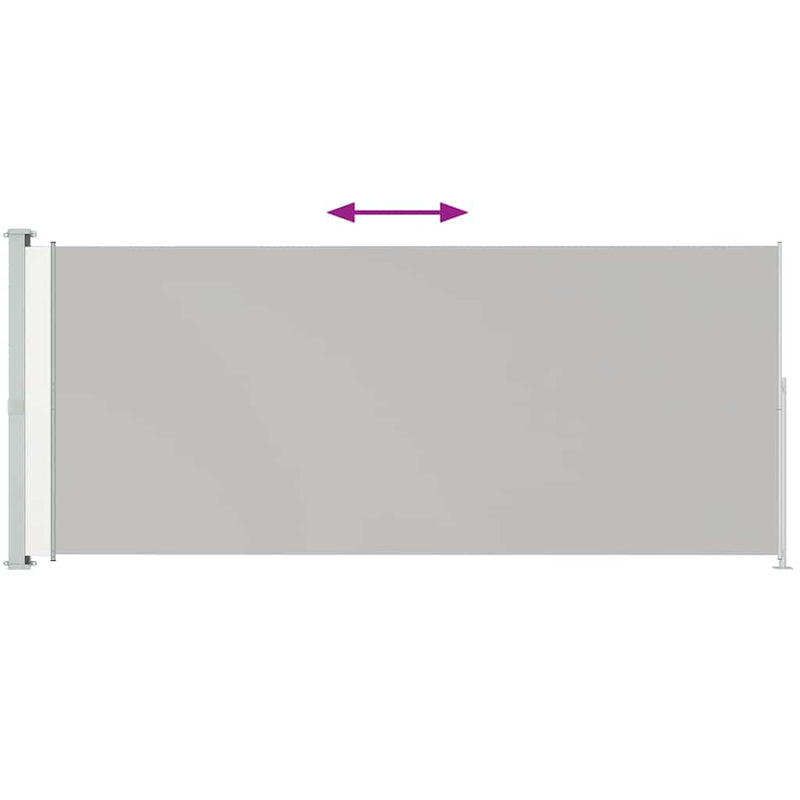 Patio Retractable Side Awning 220x500cm Grey Payday Deals