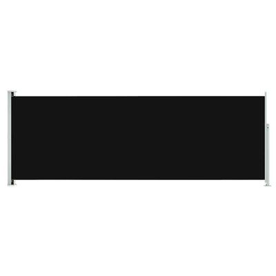 Patio Retractable Side Awning 220x600 cm Black Payday Deals