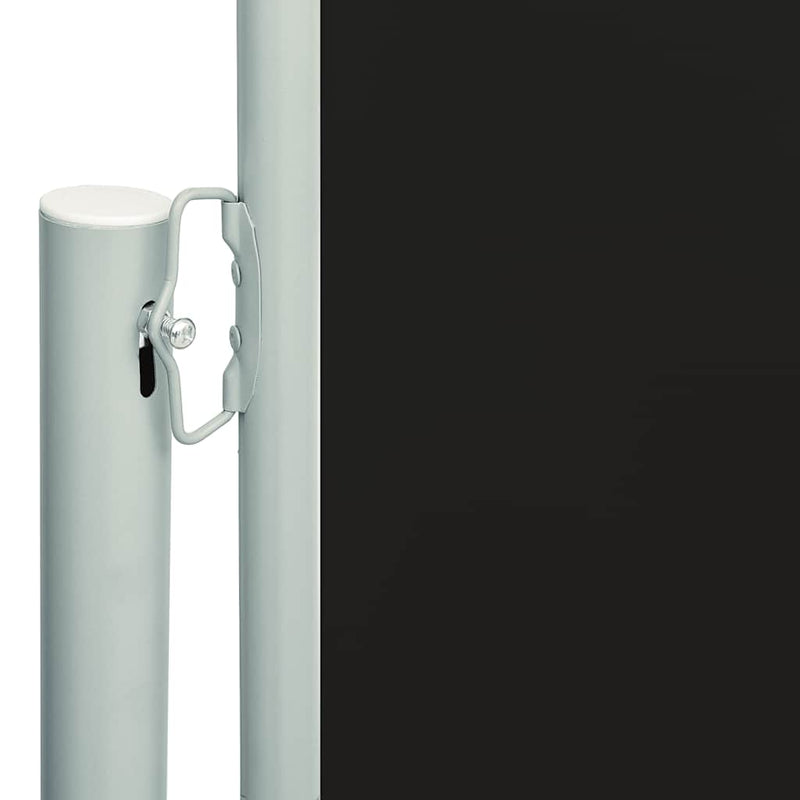 Patio Retractable Side Awning 220x600 cm Black Payday Deals