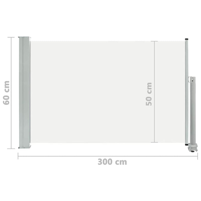 Patio Retractable Side Awning 60x300 cm Cream Payday Deals