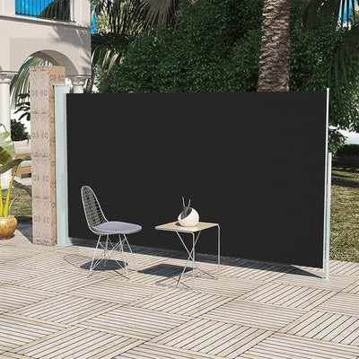 Patio Terrace Side awning 160 x 300 cm Black Payday Deals