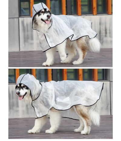 Pawfriends TPU Transparent Pet Cape Raincoat Large Dog Teddy Fado Koki Dog Clothing Payday Deals