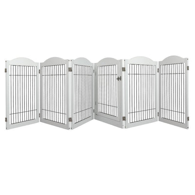 PaWz 6 Panels Pet Dog Playpen Puppy Exercise Cage Enclosure Fence Indoor White