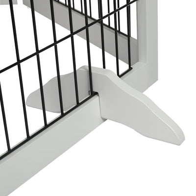 PaWz 6 Panels Pet Dog Playpen Puppy Exercise Cage Enclosure Fence Indoor White Payday Deals