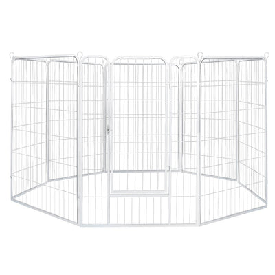PaWz 8 Panel 40'' Pet Dog Playpen Puppy Exercise Cage Enclosure Fence Metal Payday Deals