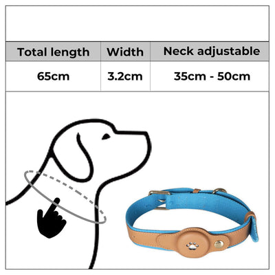 PaWz Bluetooth Pet Tracker Collar Anti-lost Locator Smart Waterproof 120m Blue Payday Deals